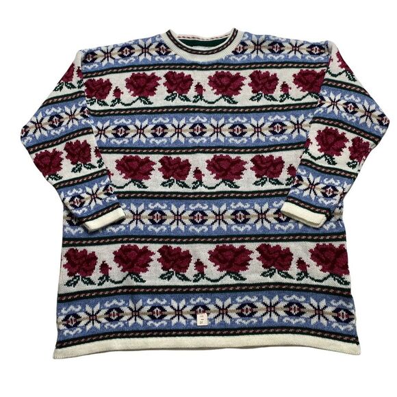 Vintage Private Eyes Alpine Roses Sweater New Dead Stock Sz 3X - Picture 14 of 14